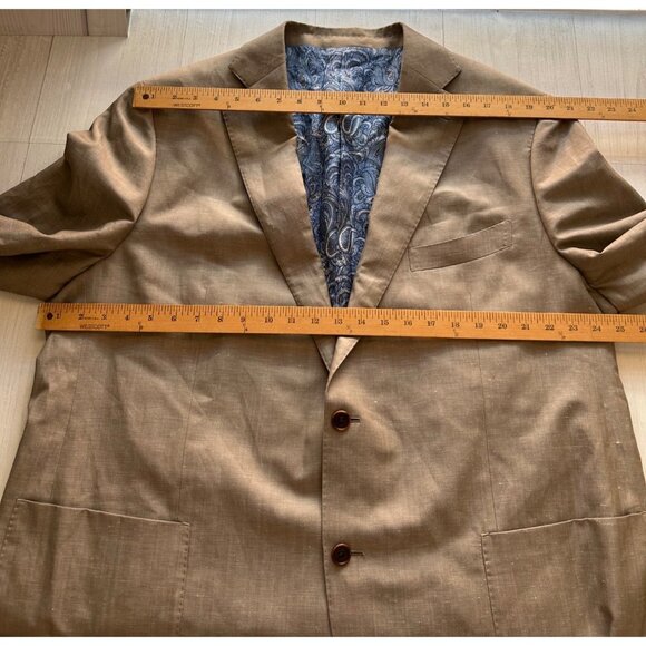 Suitsupply Men's Wool & Linen Blazer With Paisley Lining Sz 54R - Picture 10 of 13